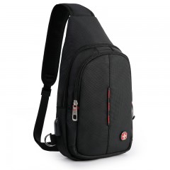 CROSSGEAR 胸包腰包单肩斜挎包USB充电小背包  CR-8001