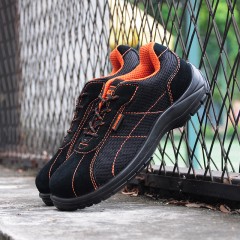 赛固 夏季透气休闲真皮劳保鞋男士防砸防刺穿钢包头耐用安全鞋