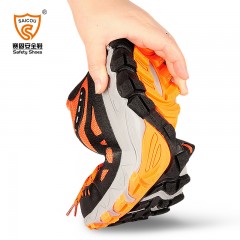 赛固 新款夏季透气劳保鞋男钢包头防砸安全鞋休闲运动轻便工作鞋女