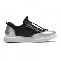 红蜻蜓 秋季新款男士日常休闲鞋真皮鞋镂空潮流板鞋