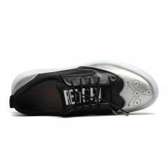 红蜻蜓 秋季新款男士日常休闲鞋真皮鞋镂空潮流板鞋