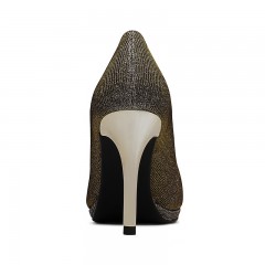 红蜻蜓 女鞋春季新款细高跟鞋优雅职场尖头浅口女单鞋皮鞋