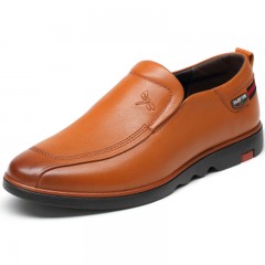 红蜻蜓 男鞋秋季新款男士日常休闲鞋舒适耐磨套脚男皮鞋子