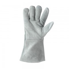 威特仕 电焊灰色牛皮手套防火阻燃电焊烧焊劳保手套焊工焊接手套10-2221