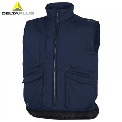 代尔塔 工作服男保暖户外防寒服女马甲棉袄防尘藏青色红色405104