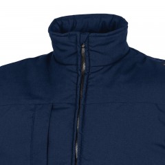 代尔塔 工作服男保暖户外防寒服女马甲棉袄防尘藏青色红色405104