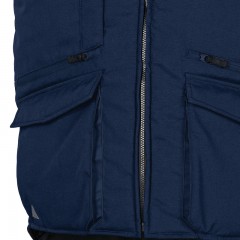 代尔塔 工作服男保暖户外防寒服女马甲棉袄防尘藏青色红色405104