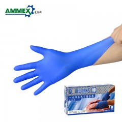 AMMEX/爱马斯 一次性蓝色手套钻石纹理食品加工食品级加厚耐磨耐用GWRBN