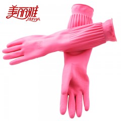 美丽雅 特长耐用型手套 加长均码家务清洁手套 加厚耐用洗衣手套HC051782