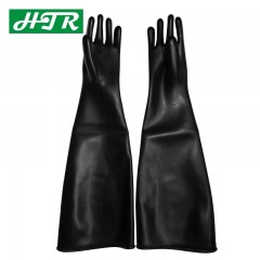 海太尔 加厚加长型防化学耐酸耐碱耐磨橡胶防护特种手套10-221