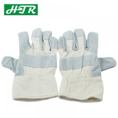 海太尔 加厚重型防割手套牛皮手套机械防护劳保特种手套0063