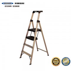稳耐 铝合金梯子家用梯折叠人字梯加厚四步梯 234T-3CN