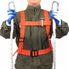 JOHA/巨环 半身安全带高空作业带缓冲包安全绳电工双绳双大钩户外攀 JHQS-001X