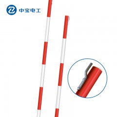 中宝  玻璃钢围栏杆支架 墩式支架 立式挂网挂警示带支架立柱