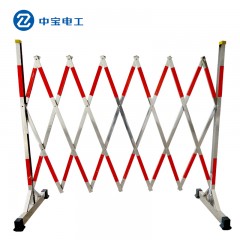 中宝 不锈钢可移动式片式伸缩围栏 反光警示安全围栏1.2*2.5米