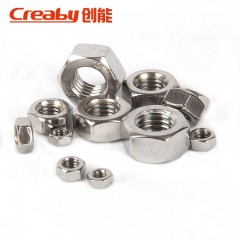 Creaby/创能  100只  螺栓帽 螺帽螺丝帽 镀镍六角螺母 M2-M6