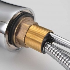 名爵 全铜抽拉式水龙头 洗脸盆冷热面盆龙头 花洒水柱 MEJUEZ-1207