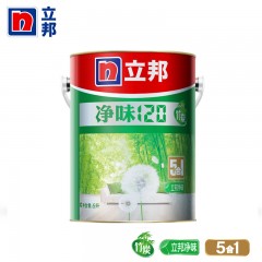 立邦漆 净味120竹炭五合一室内油漆涂料 白色内墙墙面漆乳胶漆5L
