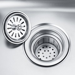 摩恩 优质304不锈钢磨砂单槽加厚厨房水槽龙头洗菜盆水池套餐 22179