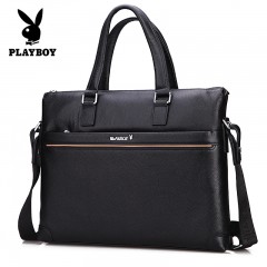 花花公子  商务手提包真皮大包配肩带斜挎包牛皮单肩包  PBG3951-5B