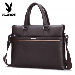 花花公子  商务手提包真皮大包配肩带斜挎包牛皮单肩包  PBG3951-5B