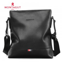 梦特娇 男包真皮单肩包斜挎包休闲牛皮背包