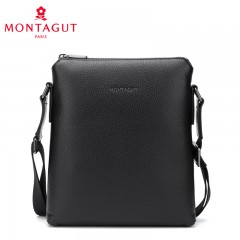 梦特娇 男包真皮单肩包斜挎包简约背包