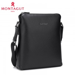 梦特娇 男包真皮单肩包斜挎包简约背包