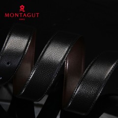 梦特娇 男士针扣皮带秋冬新款商务休闲腰带男青年时尚简约裤带