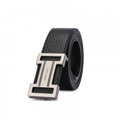 梦特娇 男士腰带真皮休闲板扣商务时尚男式皮带牛皮革裤带男