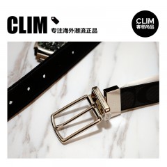 COACH/蔻驰 男士皮带PVC牛皮经典针扣商务休闲双面腰带可裁剪窄版