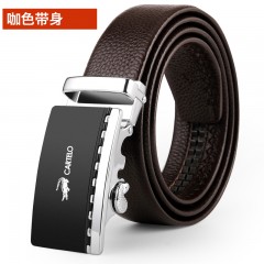 卡帝乐鳄鱼男士皮带头层牛皮青年休闲自动扣腰带 男真皮商务裤带