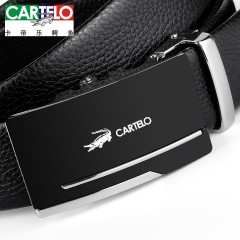 卡帝乐鳄鱼 男士皮带头层牛皮青年休闲自动扣腰带 男真皮商务裤带