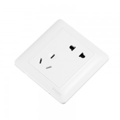 施耐德 开关插座睿意白色 10A斜五孔插座 二三插电源开关插座面板