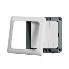 施耐德 电气 三开单控 三位三联 家用墙壁开关插座面板10A 睿意白