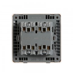 施耐德 电气 四位4四开四联双控 86型电源插座开关面板 睿意白色