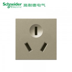 施耐德 118型开关插座香槟金色 如意6孔厨房插座电源六孔插座面板