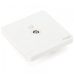 施耐德  单联电视插座面板 弱电有线TV 绎尚镜瓷白