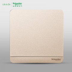 施耐德 电气一开双控 一位单联 电源插座开关面板16A 绎尚薄暮金