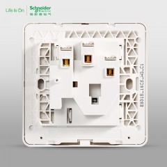 施耐德 带开关一开三孔 空调电源插座面板16A 绎尚金