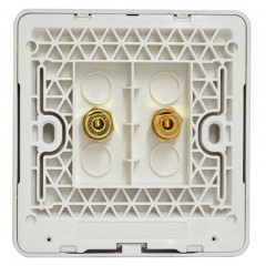 施耐德 单联二孔音响插座 音箱弱电面板 绎尚金