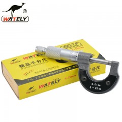 Wately/威特力 外径千分尺 0-25mm螺旋测微仪器 千分卡 0.01千分表