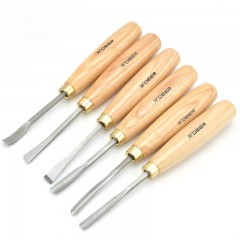 飞鹿 6件套雕花凿组套 木工凿 雕花凿 雕刻凿 木雕刀 RT-M106