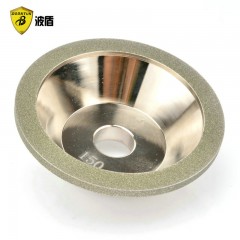 国产 钻石合金碗型砂轮 金刚石钨钢磨刀机磨轮 100D*10W*5U*20H*35T