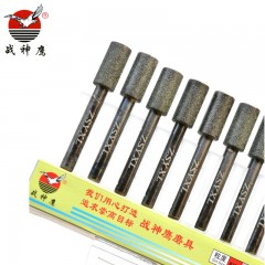 战神鹰 金刚石磨头20支装 6mm柄圆柱形磨针 20pcs钻石磨棒