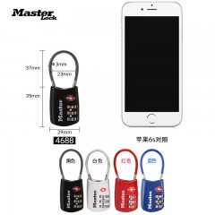 玛斯特 迷你tsa海关锁行李箱包密码锁柜子挂锁旅行拉杆箱防盗 4688D