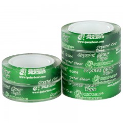 北极熊 绿满版透明文具小卷芯胶带简易包PP-215 批发12mm*15y*6R