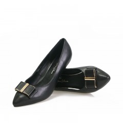 九州缘 女正装春夏秋季商务皮鞋尖头小高跟鞋防护鞋劳保鞋100起订