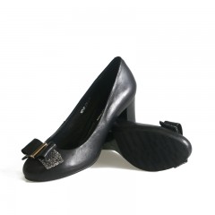 九州缘 女正装春夏秋季商务皮鞋圆头小高跟鞋劳保鞋100双起订