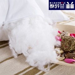 兰花情 纯棉羽丝绒枕芯一对装水洗全棉